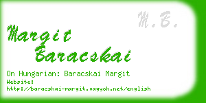 margit baracskai business card